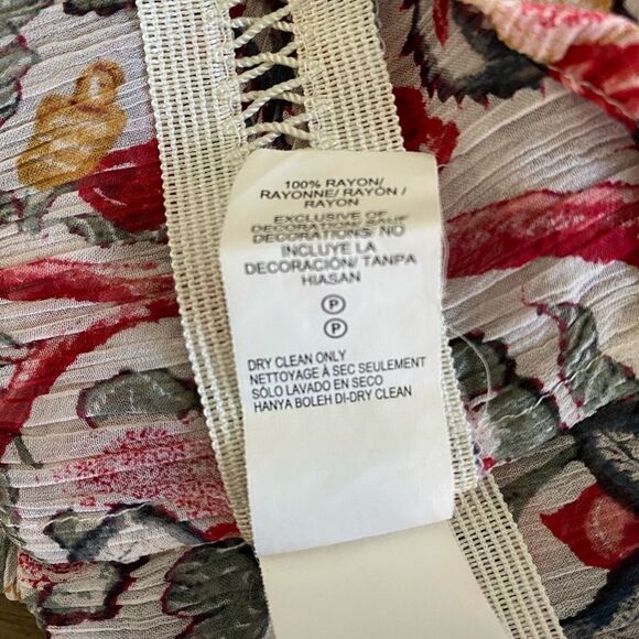 Women's Lucky Brand V-Neck Button Down Boho Peasant Blouse Top Size Small - Picture 7 of 8